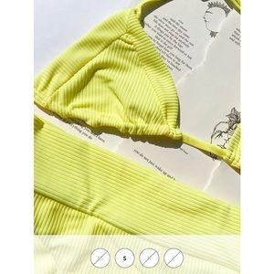 FRANKIES BIKINIS NWT - GAVIN ribbed bikini set in lemonade